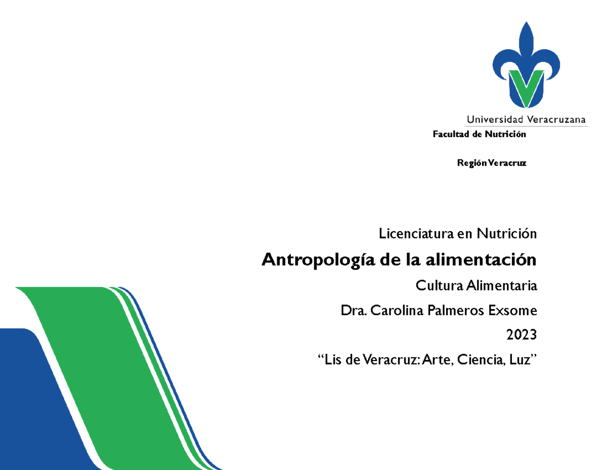 1.-Antropología de la Alimentación - Facultad de Nutrición Región