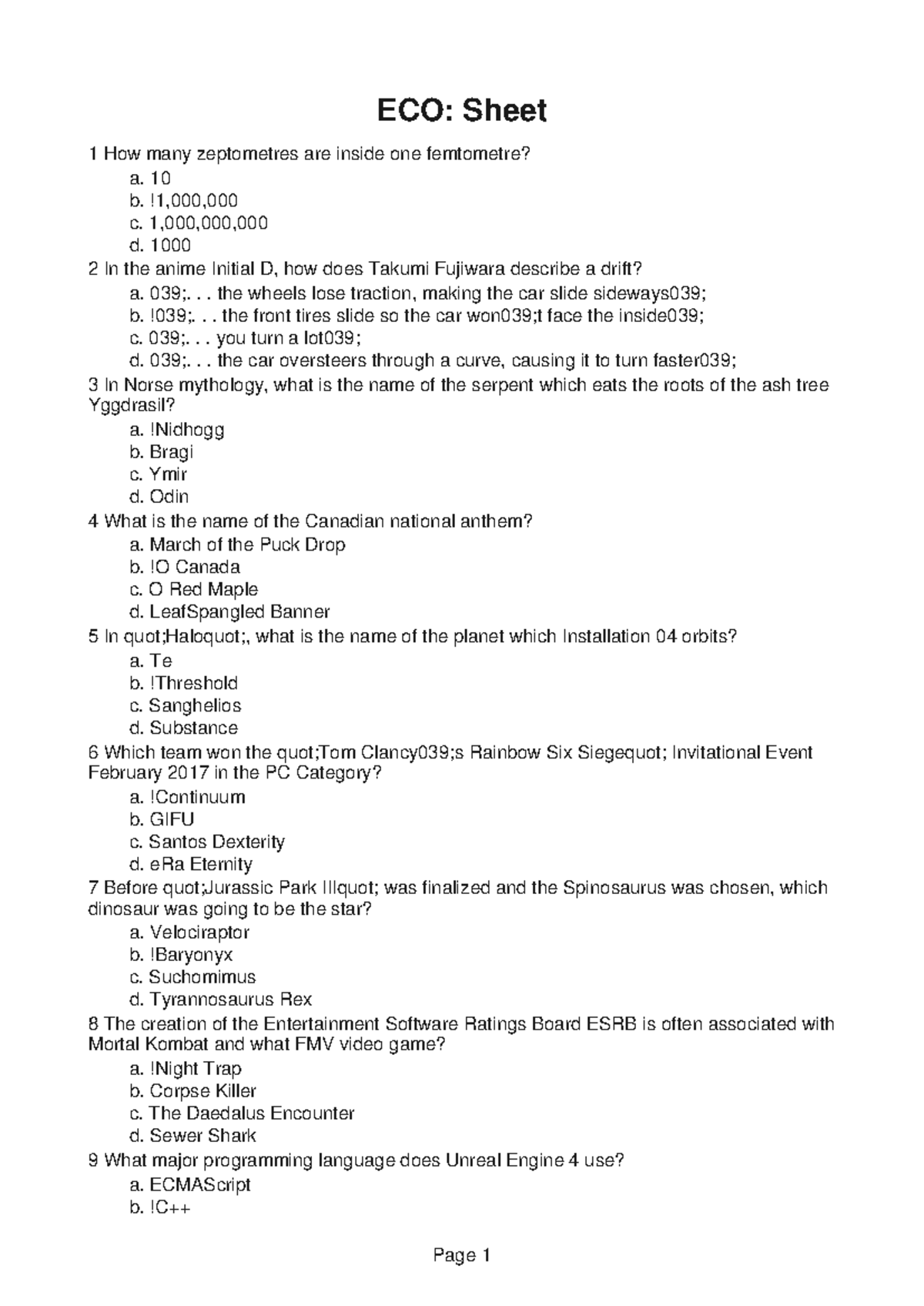 ECO342 Pset 6 - ECO: Sheet 1 How many zeptometres are inside one ...