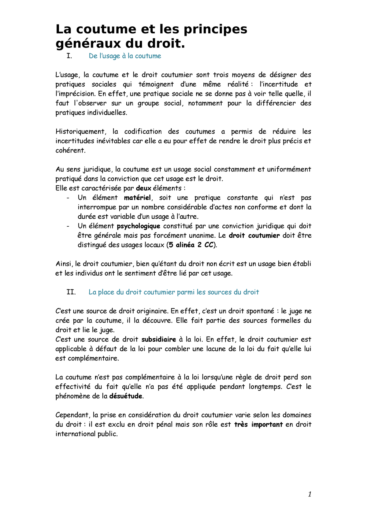 la loi et la coutume dissertation juridique pdf