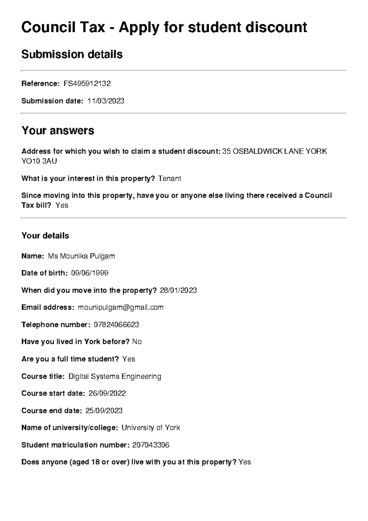 Council Tax Apply for student discount Council Tax Apply for