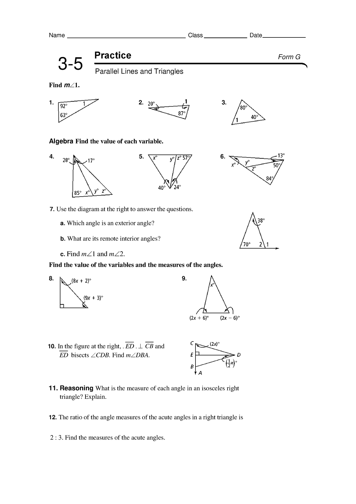 geometry 3 3 homework answers