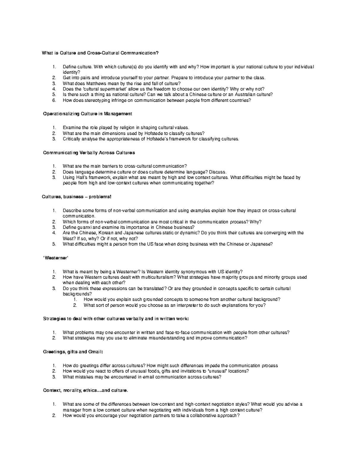What Is Culture Various Qs What Is Culture And Cross Cultural