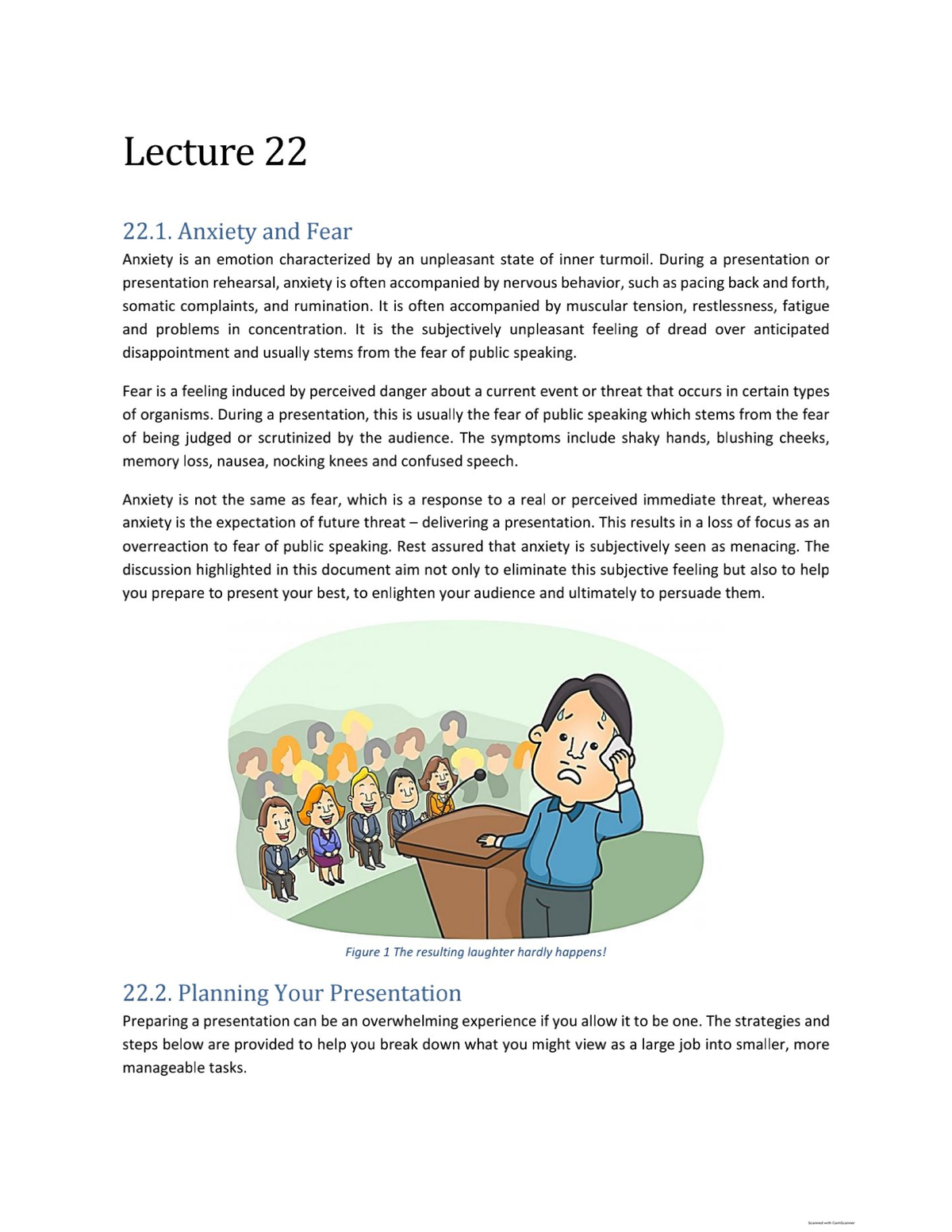 Handouts Lecture 22{Anxiety and Fear} - Report Writing Skills - Studocu