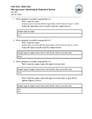 Lab3 Variables and Arrays - CSE 331L / EEE 332L Microprocessor ...