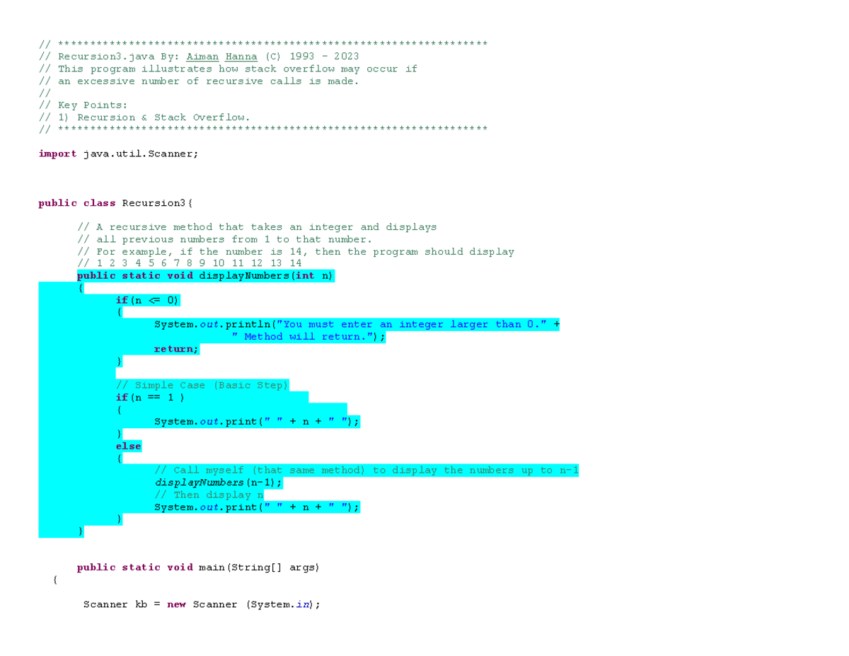 Recursion 3 - QUESTIONS