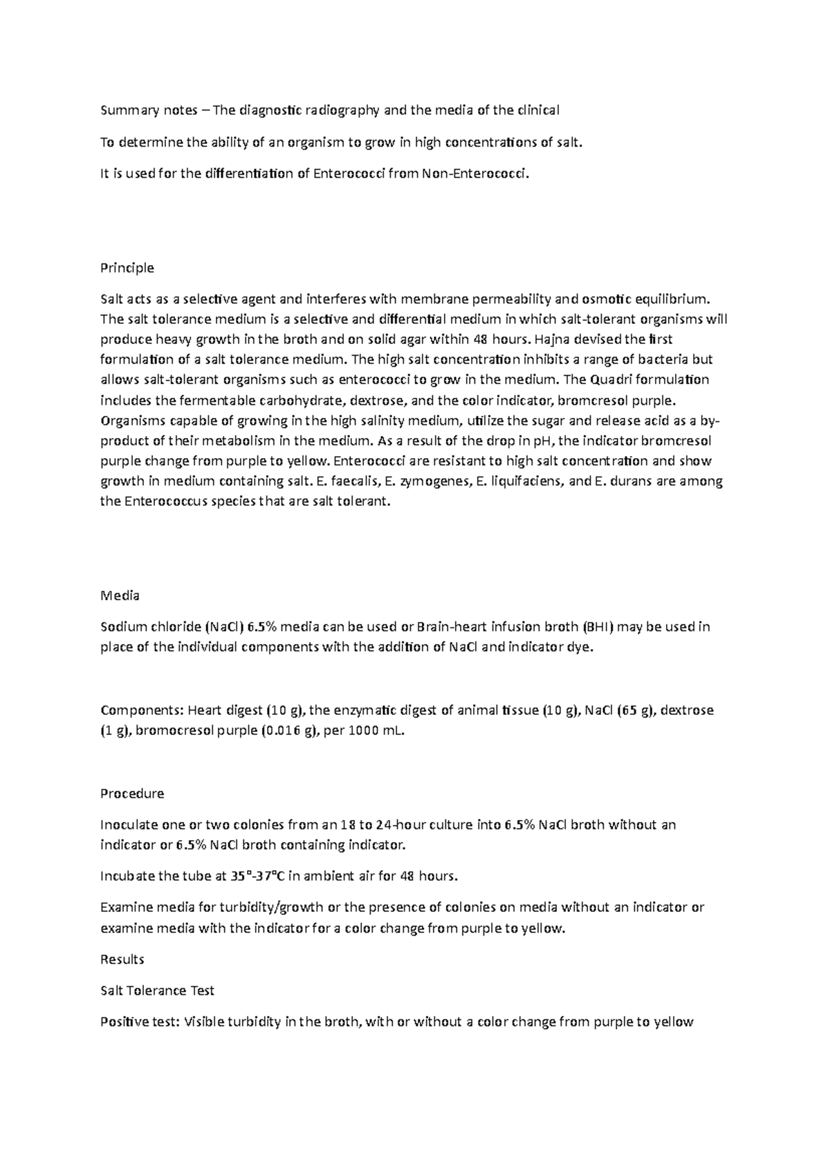 Summary notes – The diagnostic radiography and the media of the ...