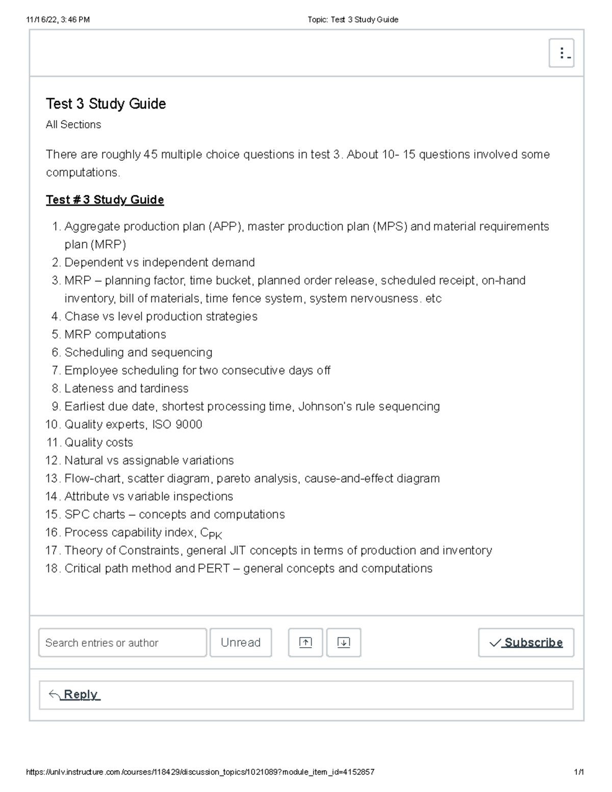 Topic Test 3 Study Guide 11/16/22, 346 PM Topic Test 3 Study Guide Studocu