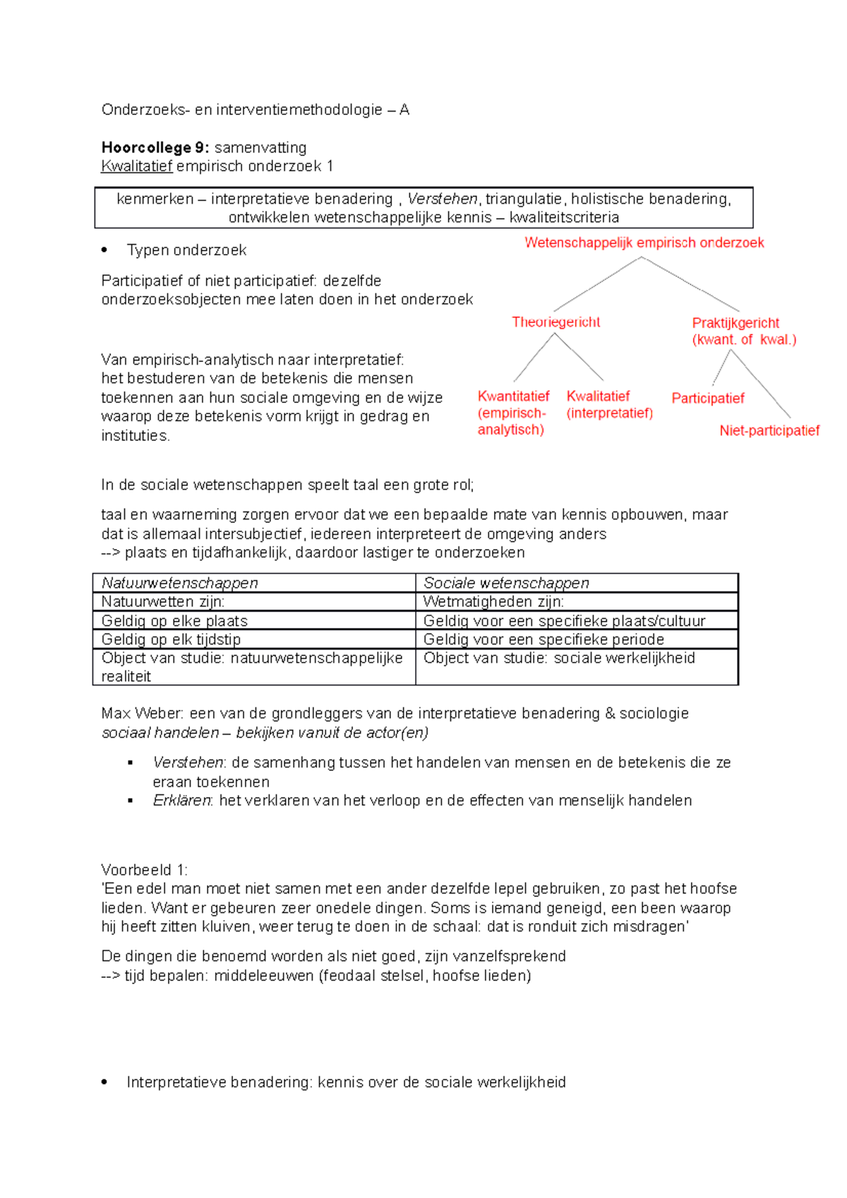 OIMA - College 9 (samenvatting) - Onderzoeks- En ...