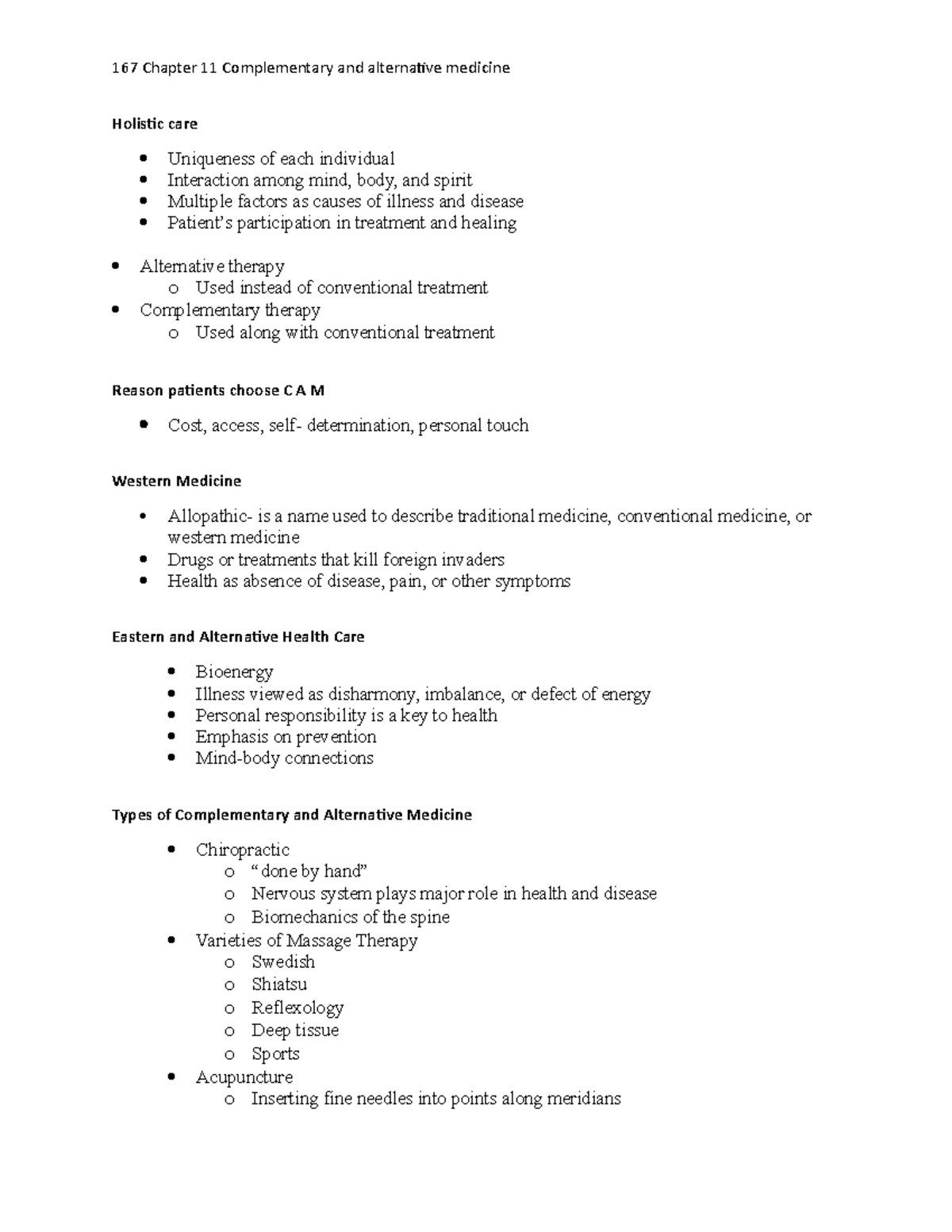 167 Chapter 11 complementary and alernative medicine - 167 Chapter 11 ...