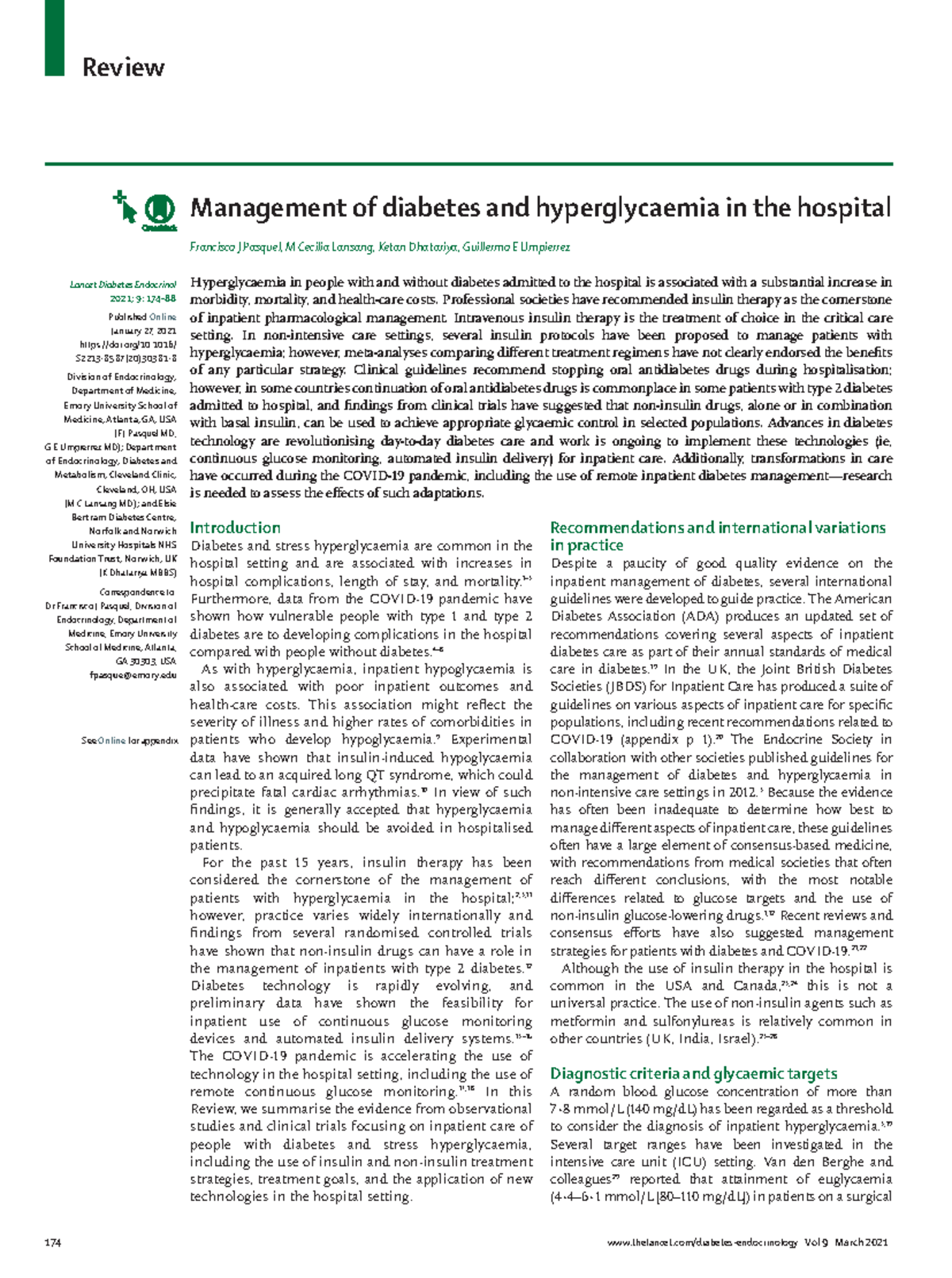 PIIS2213858720303818 Lancet Diabetes Endocrinol 2021; 9 174