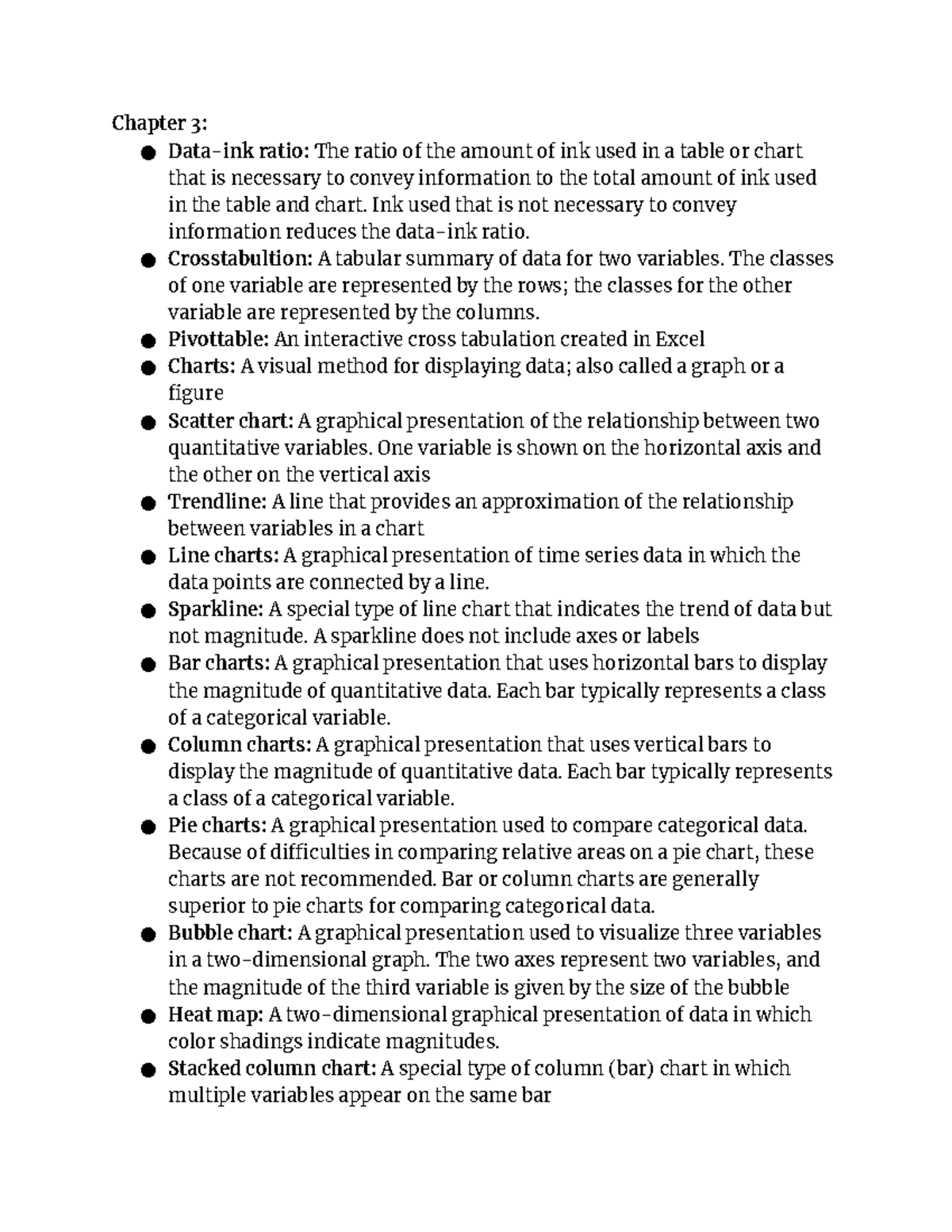 Week 3 chapter 3 Business Communication Process and Product Chapter 3 Dataink ratio The