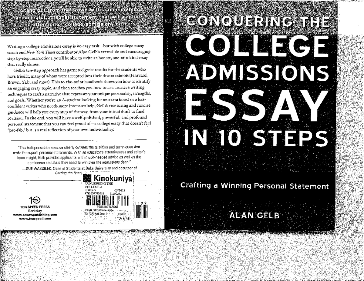 conquering the college admissions essay in 10 steps pdf