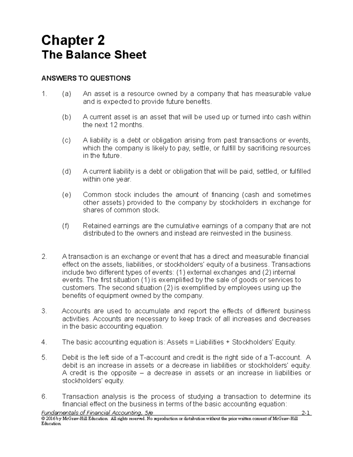 Chap 2 Fundamentals Of Financial Accounting 5th Edition Phillip ...