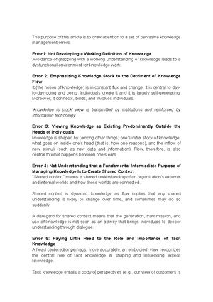 Notes a system thinking framework for knowledge management - A systems ...