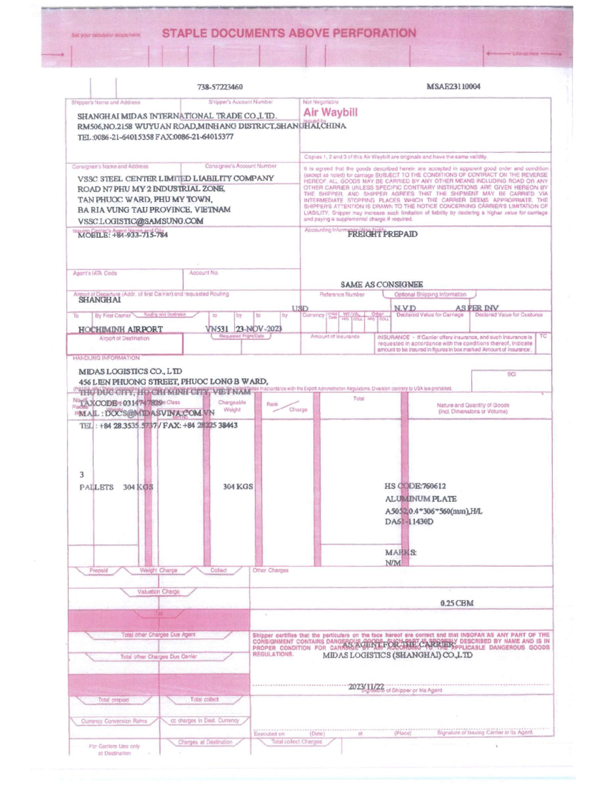 BL MSAE23110004 - lqqqq - Set your stops here STAPLE DOCUMENTS ABOVE ...