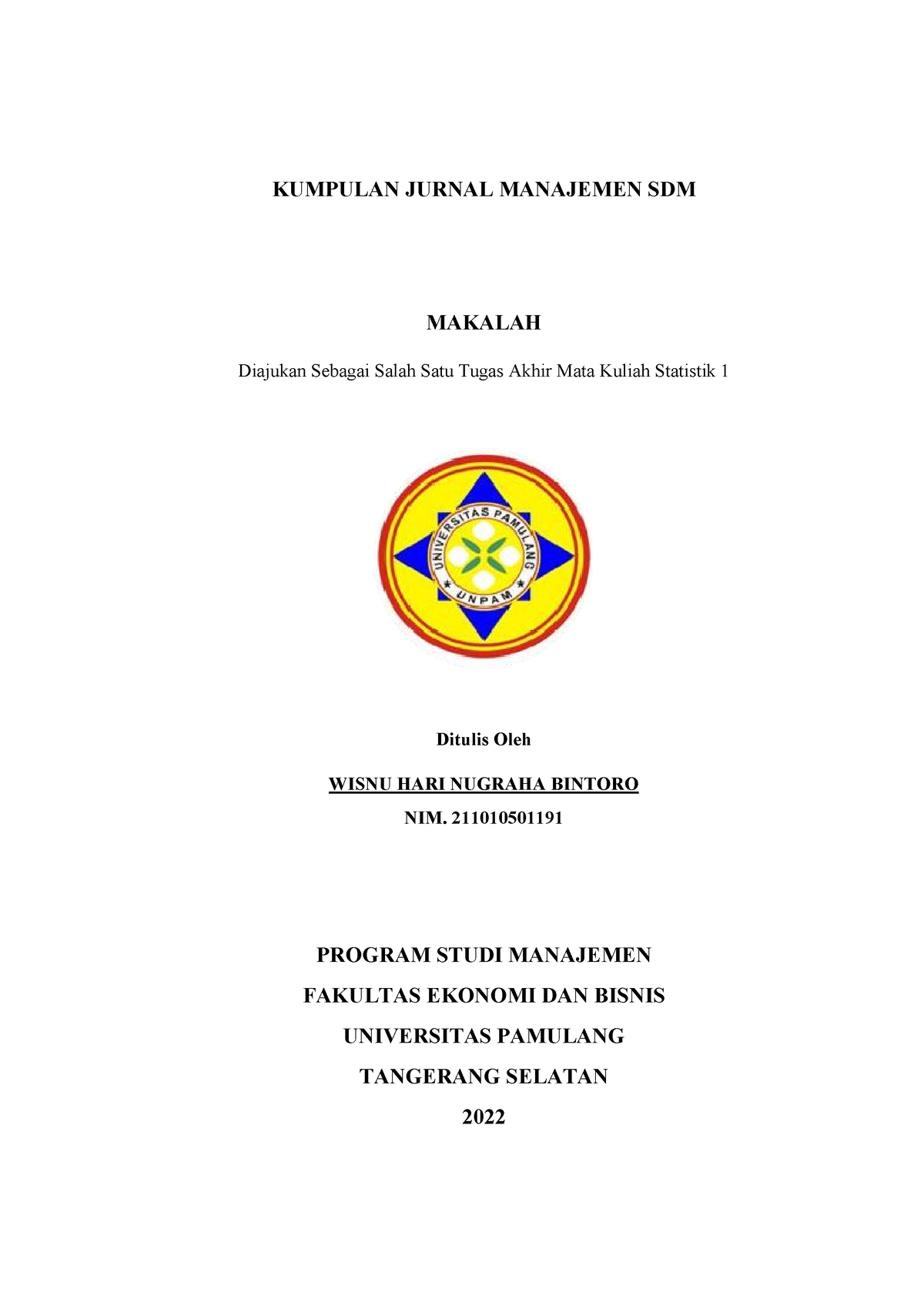 MSDM - Msdm - KUMPULAN JURNAL MANAJEMEN SDM MAKALAH Diajukan Sebagai ...