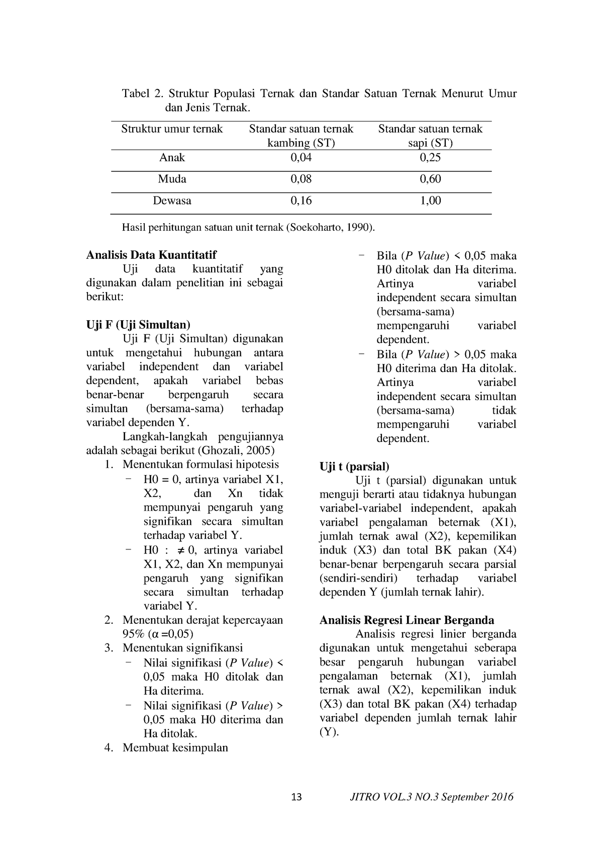 Kajian Karakteristik Dan Evaluasi Produksi Ternak Kambing Berdasarkan ...