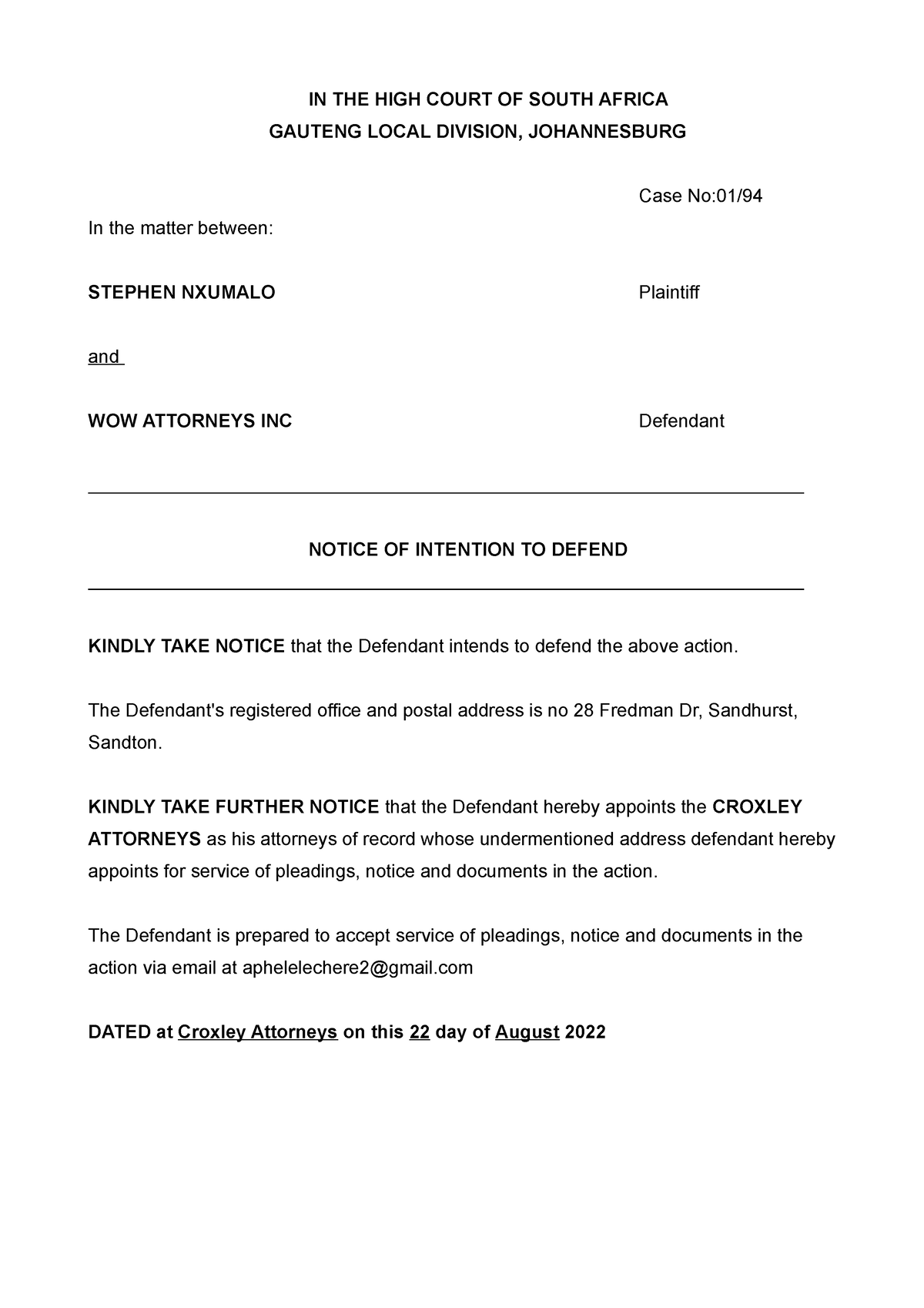 notice-of-intention-to-defend-33-in-the-high-court-of-south-africa