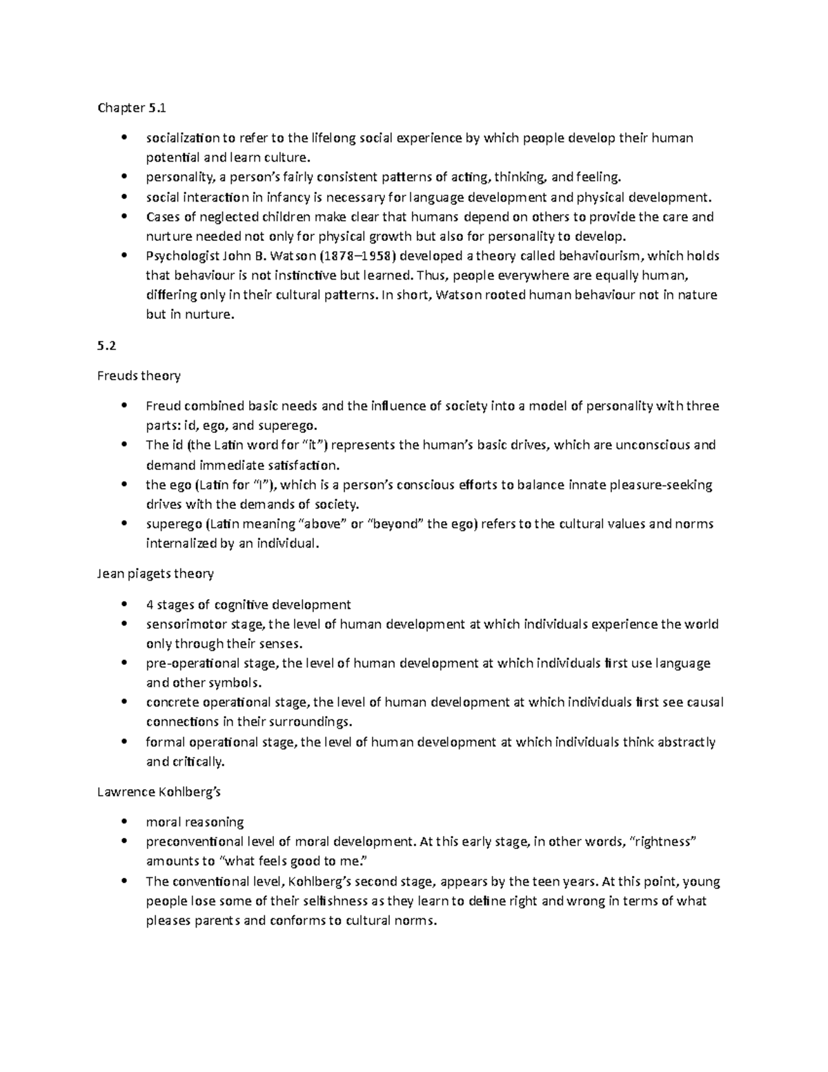 Chapter 5 From The Texbook - Chapter 5. Socialization To Refer To The ...