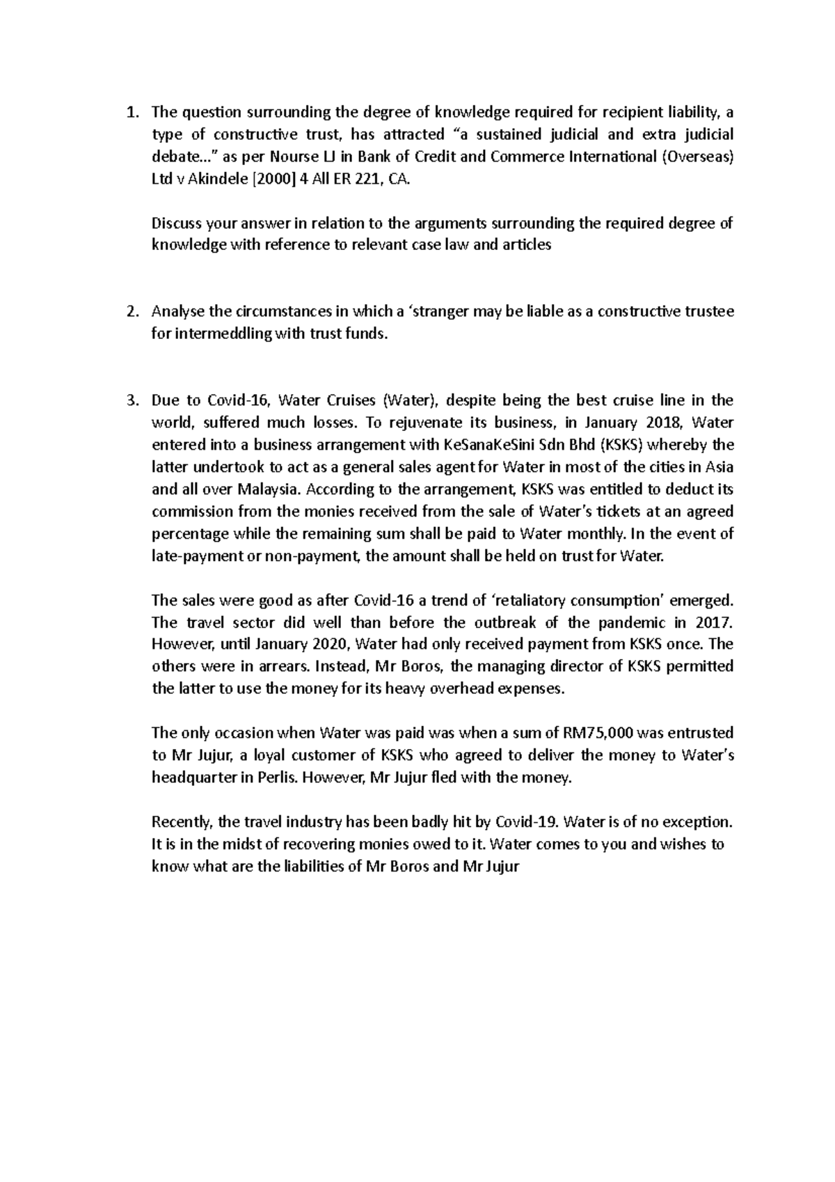 Constructive Trusts Tutorial The Question Surrounding The Degree Of