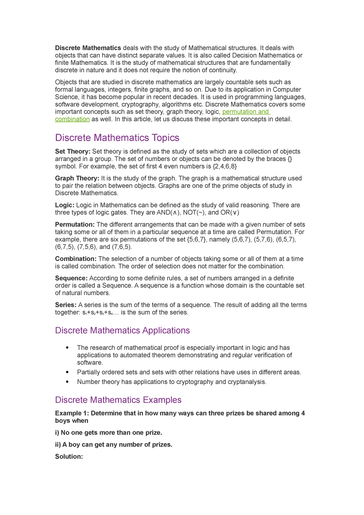 discrete structures computer science