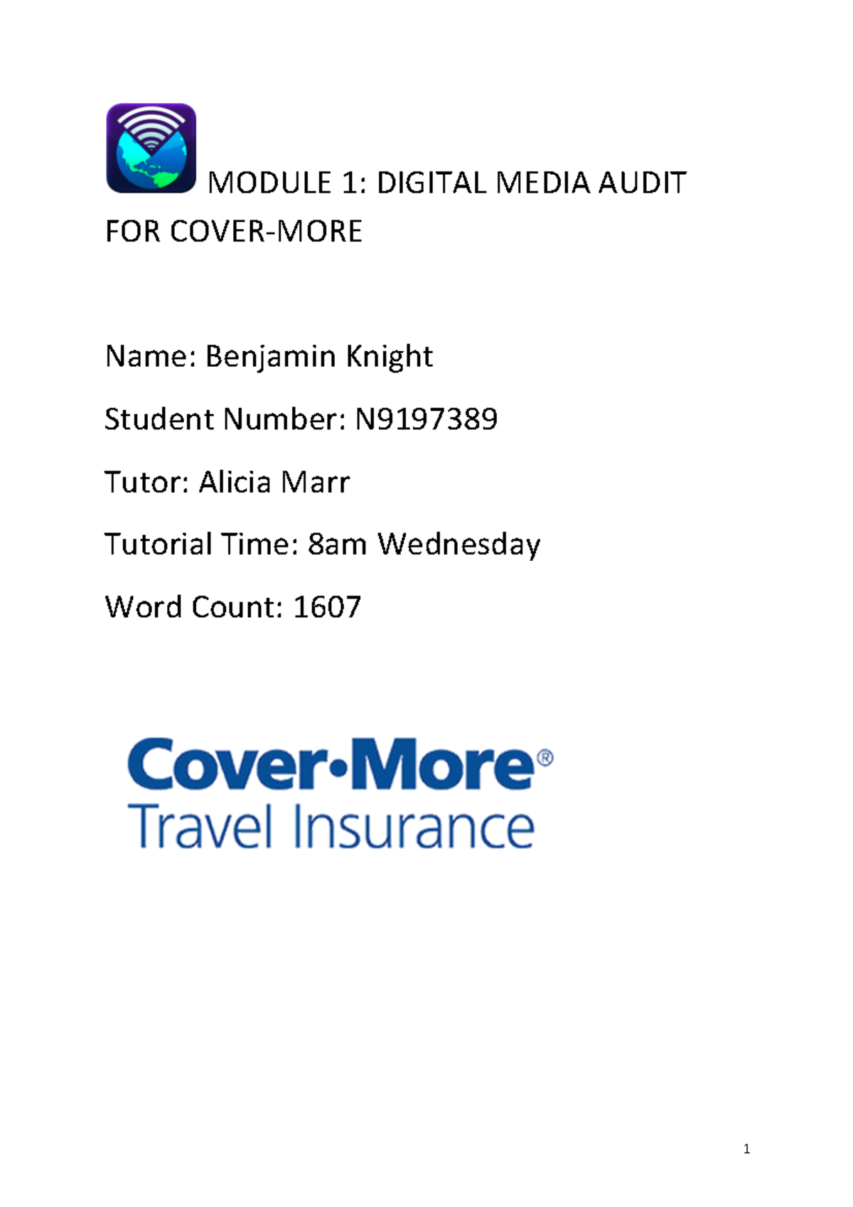 AMB330 Digital Media Audit Final MODULE 1 DIGITAL MEDIA AUDIT FOR