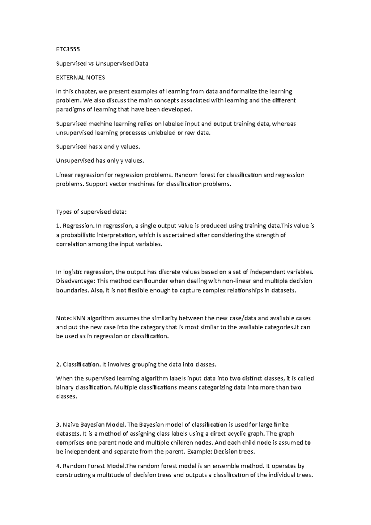 Chpater- 1(notes) - Chapter1 lecture notes of textbook "Learning from ...