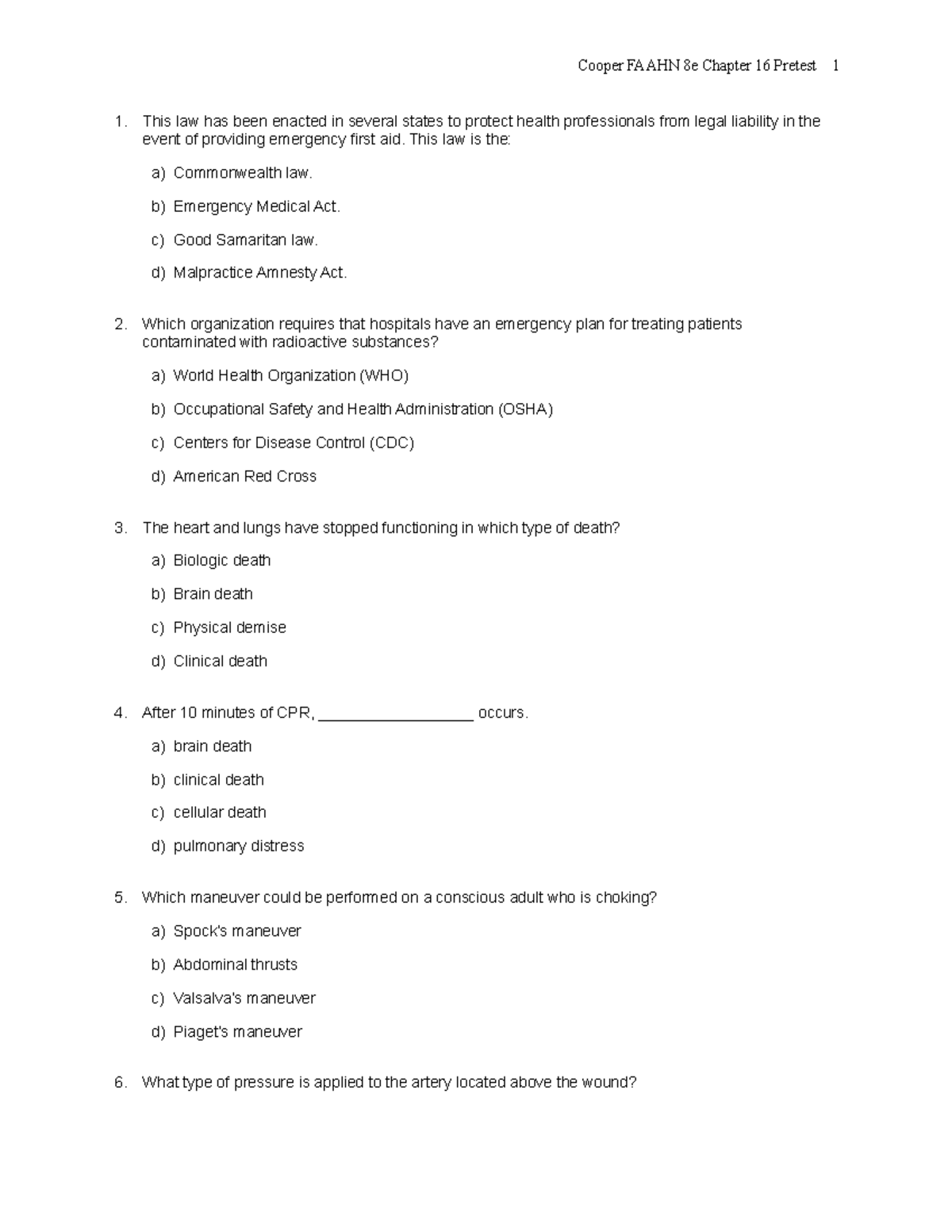 Chapter 016 - Cooper Faahn 8e Chapter 16 Pretest 1 This Law Has Been 