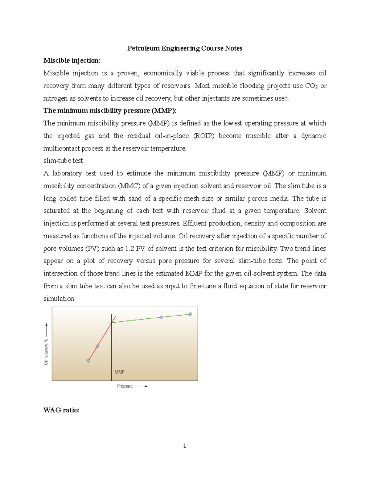 Petroleum Engineering Course Notes Petroleum Engineering Course Notes