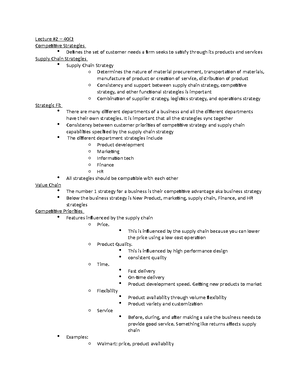 Chopra scm07 tif 01 - CH1 - 1 Supply Chain Management: Strategy ...