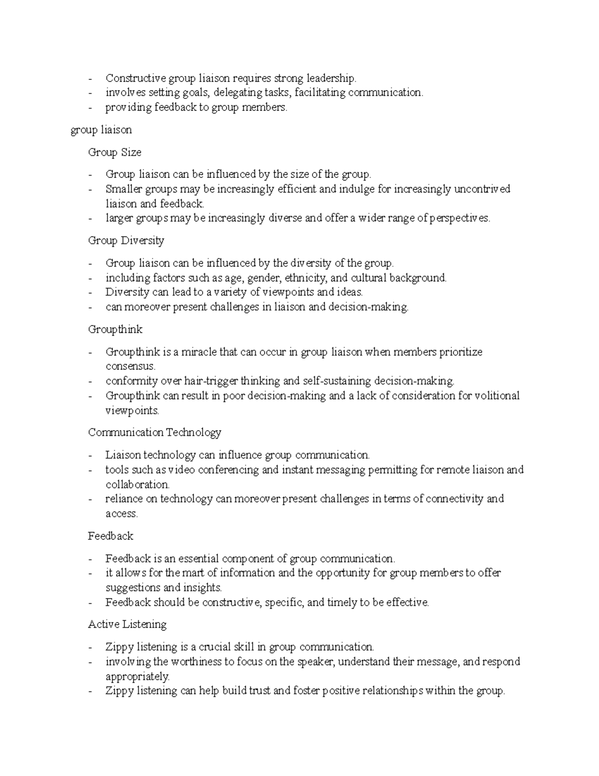 Media Literay NOTE 16 - Constructive group liaison requires strong ...