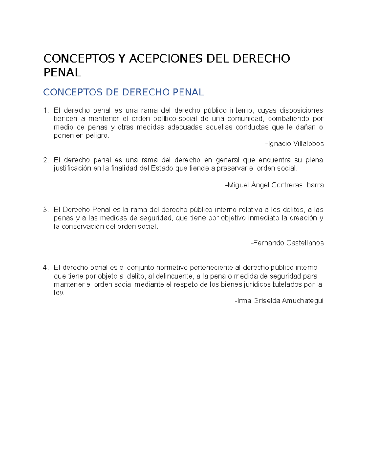 Conceptos Y Acepciones DEL Derecho Penal
