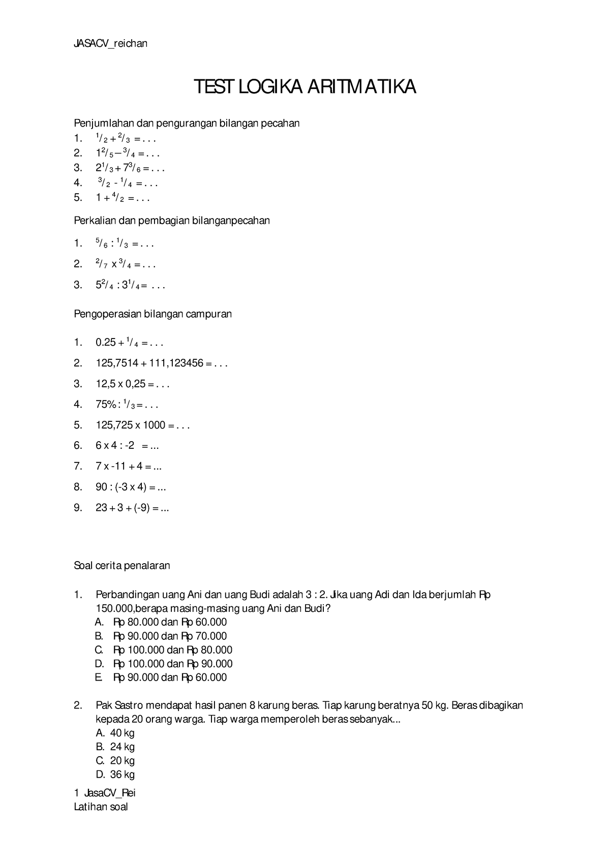 Soal Latihan Psikotest - Diplomacy - UGM - Studocu