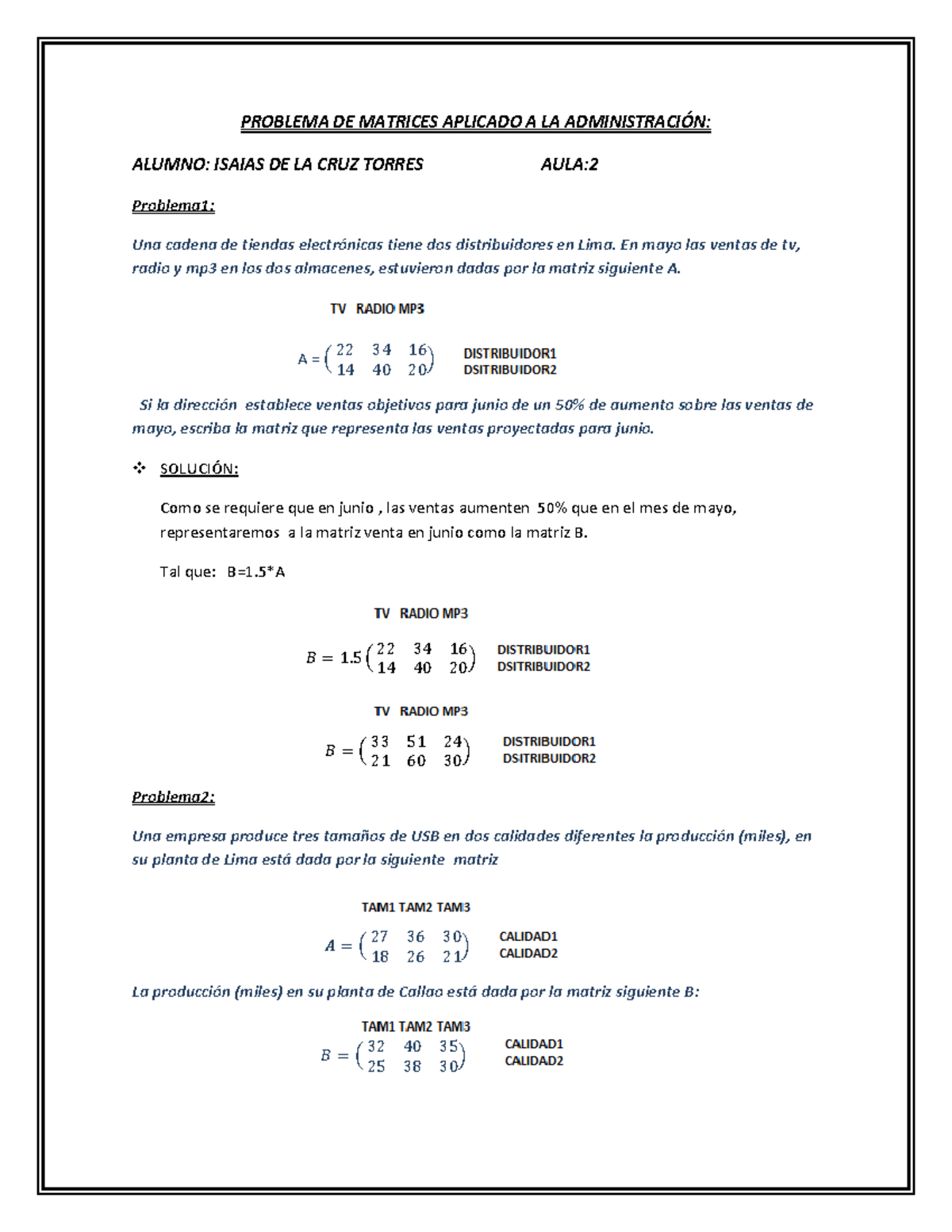 71176012 Problema DE Matrices Aplicado A LA Administracion - PROBLEMA ...