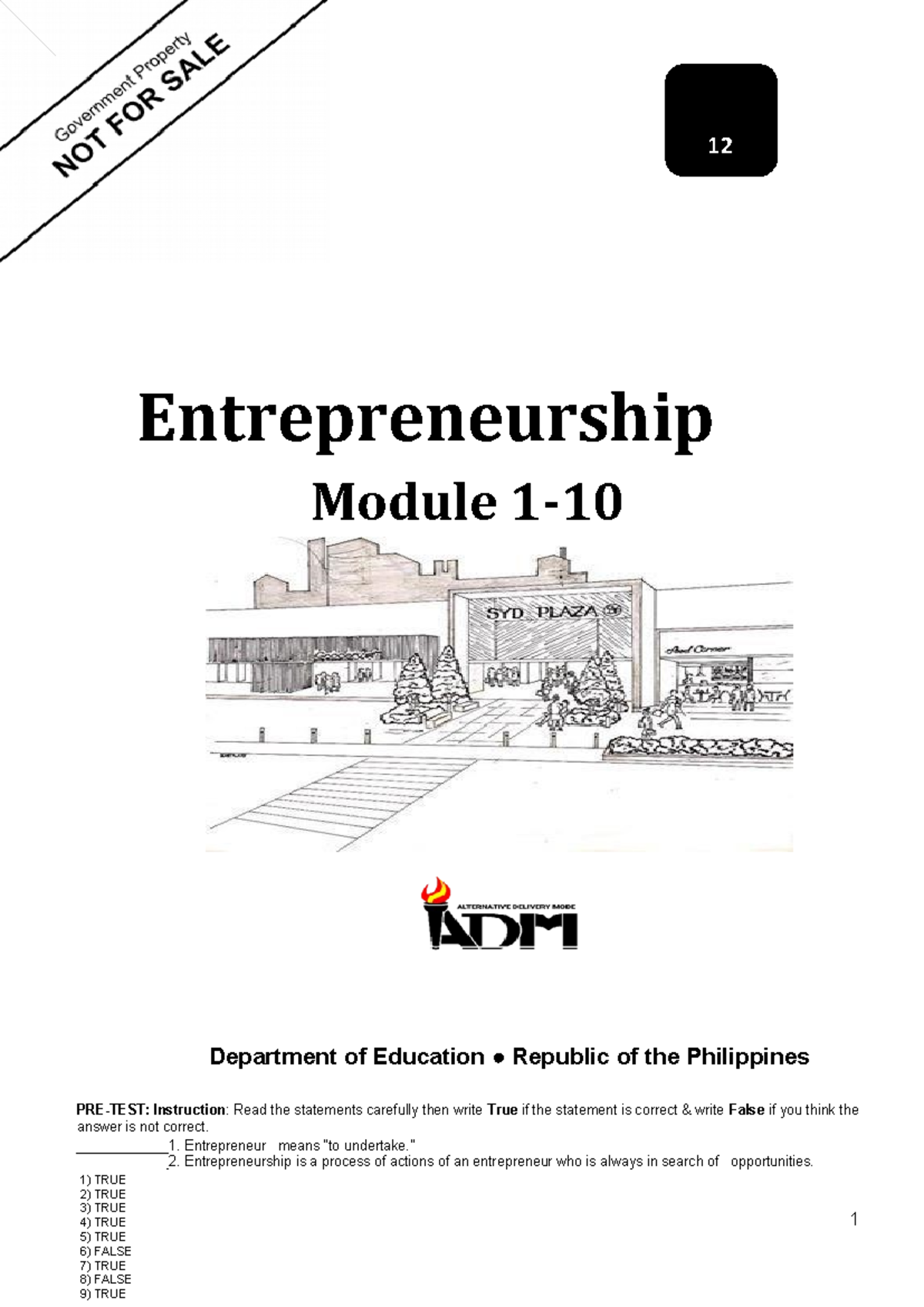 Module-1-module-10-kristinaaaaaaaa compress - Entrepreneurship Module 1 ...