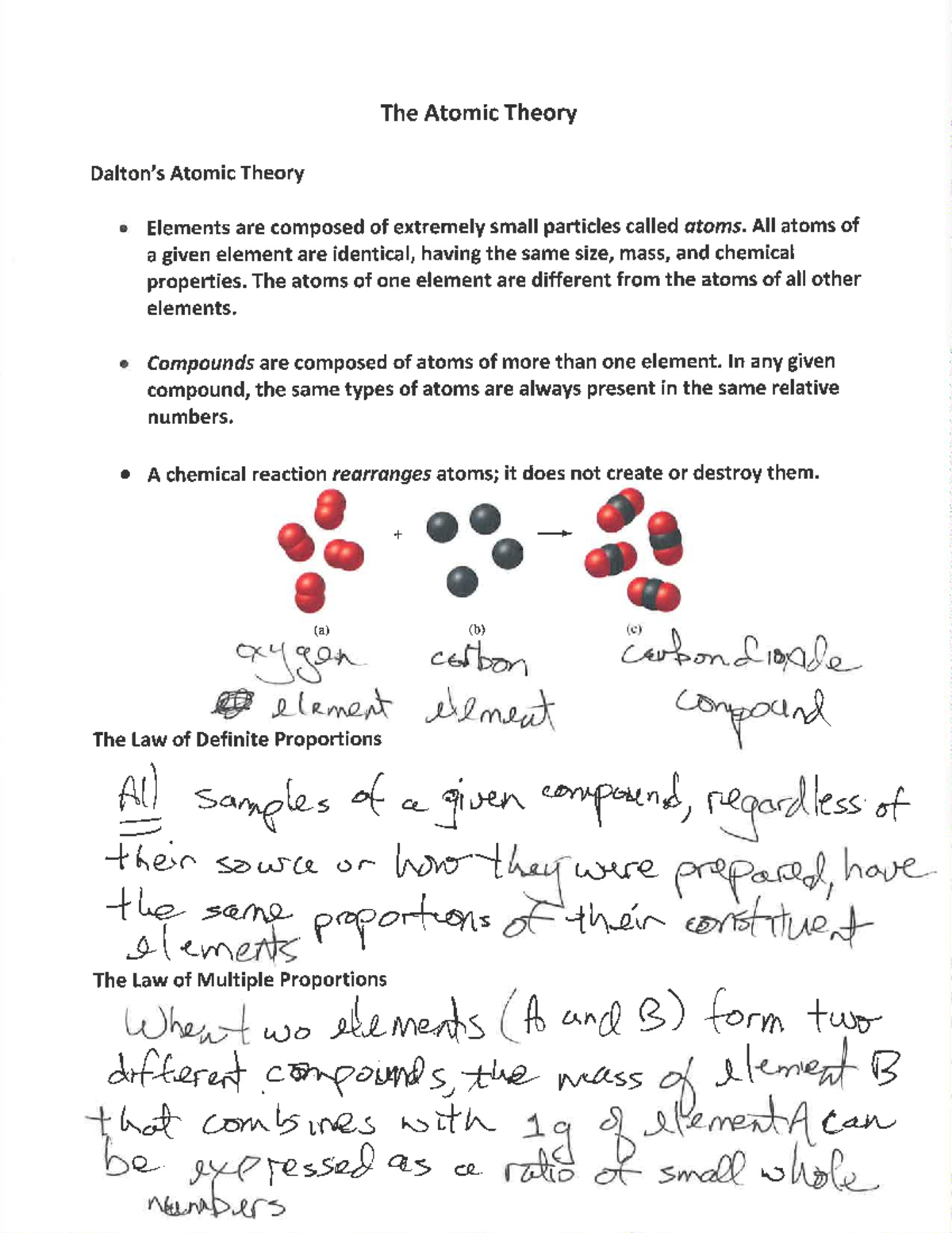 Atomic Theory Notes - CHE 111 - Studocu