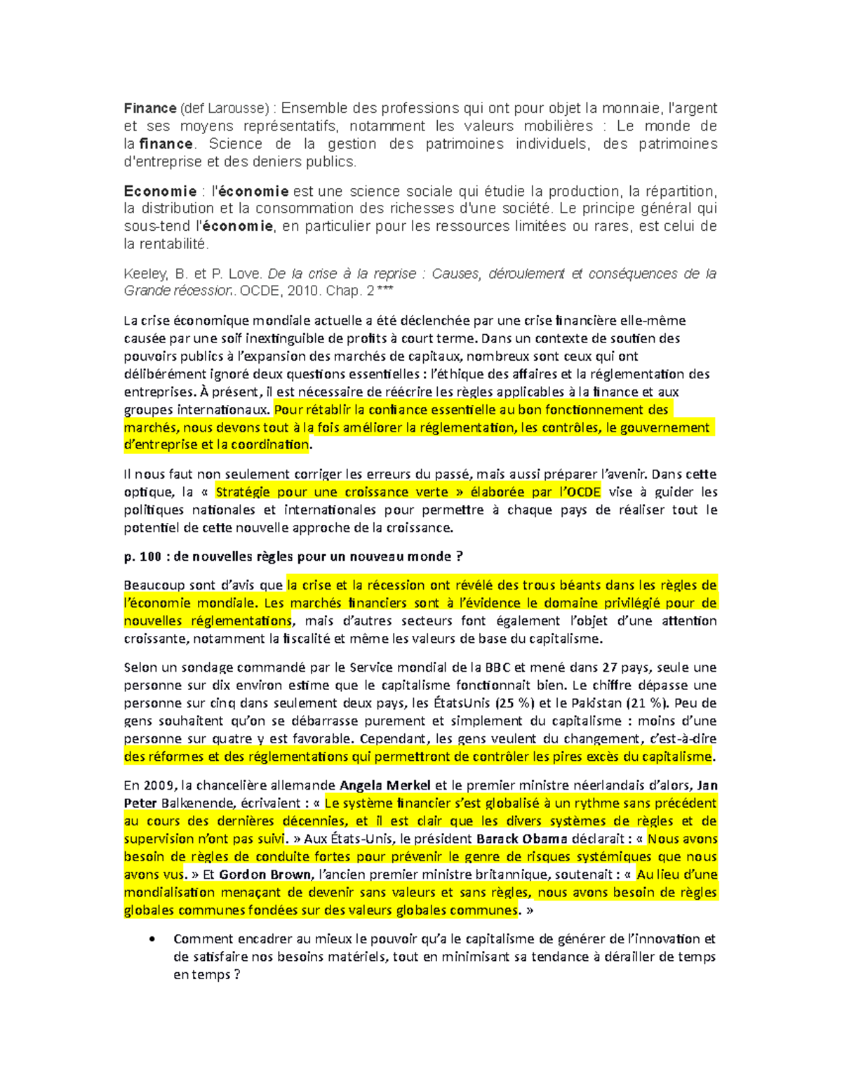 Fiches lecture exposé crise 2008 bonne version Finance (def Larousse