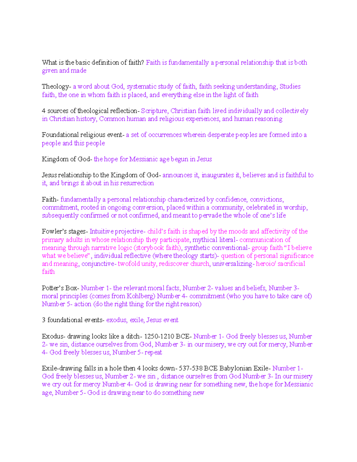 Faith and religion notes - What is the basic definition of faith? Faith ...