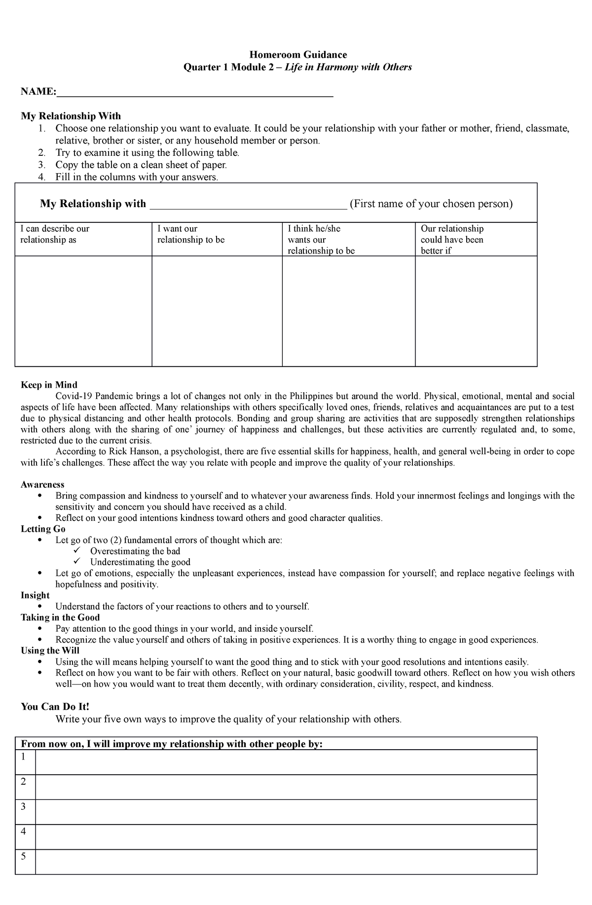 HG WEEK 2 1qqwe Homeroom Guidance Quarter 1 Module 2 Life In   Thumb 1200 1835 