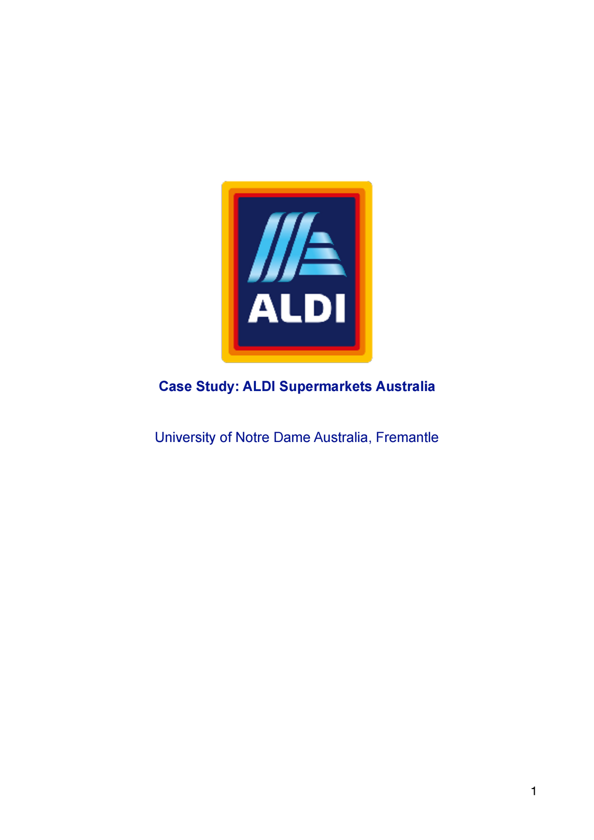 aldi good different case study