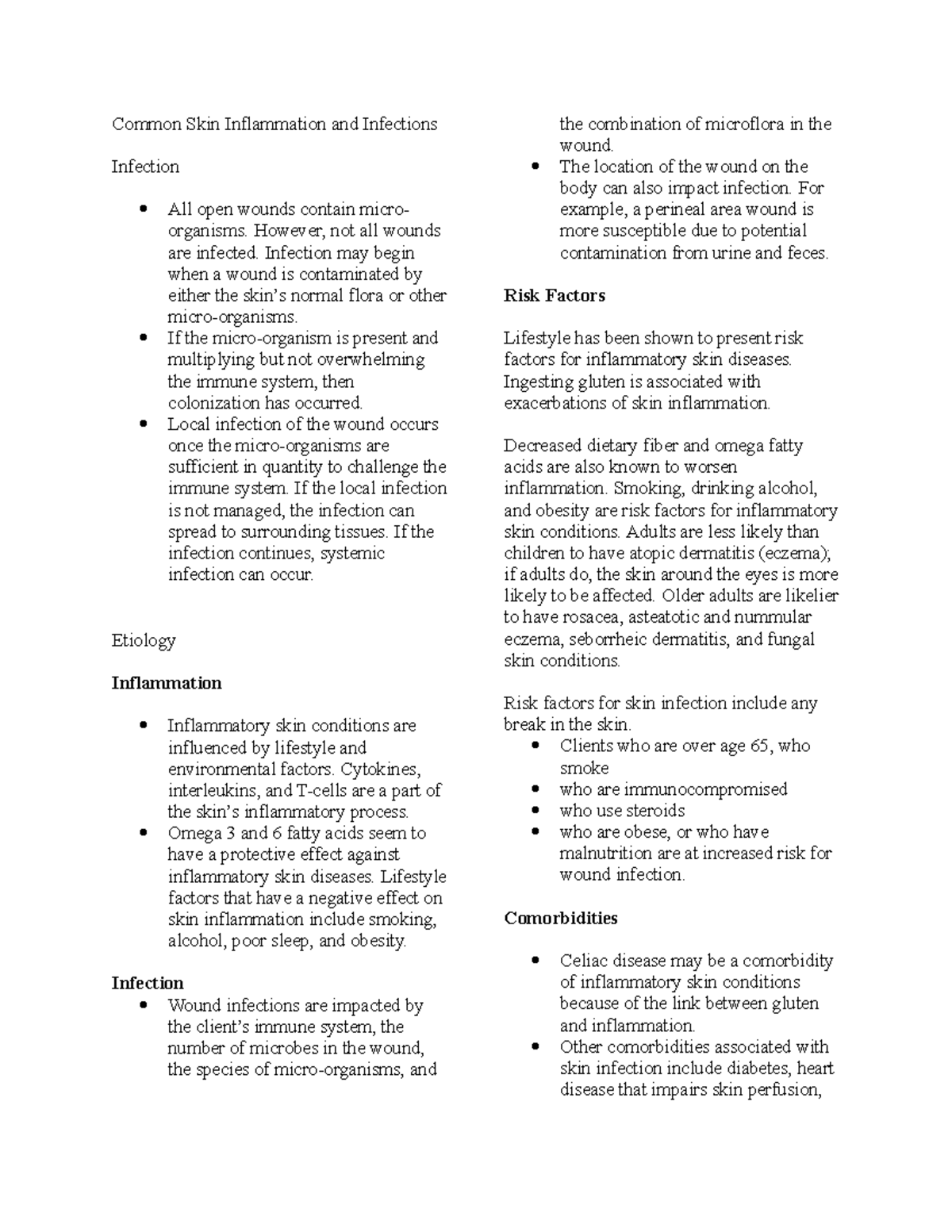 Common Skin Inflammation and Infections - Common Skin Inflammation and ...