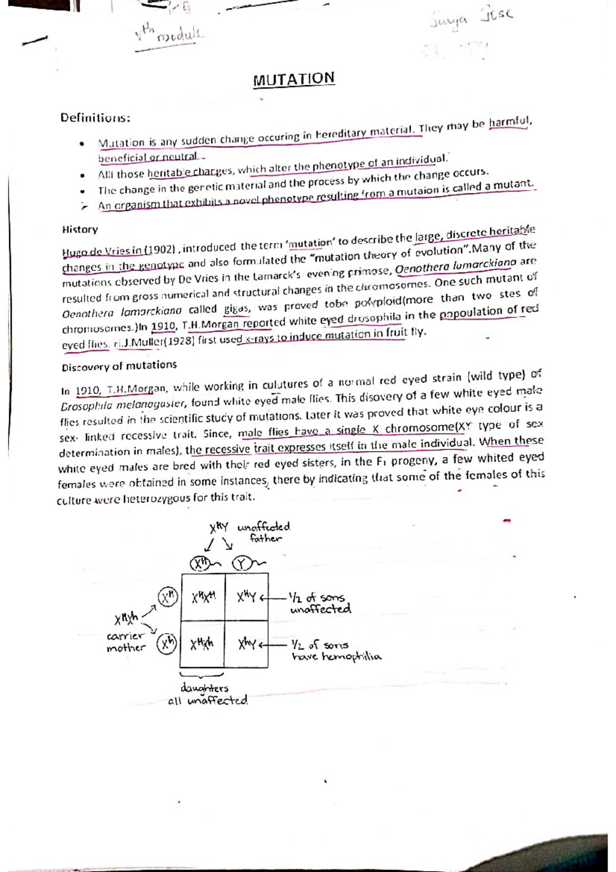 Gene Mutationss - vth module Surya Jose MUTATION Definitions: Mutation ...