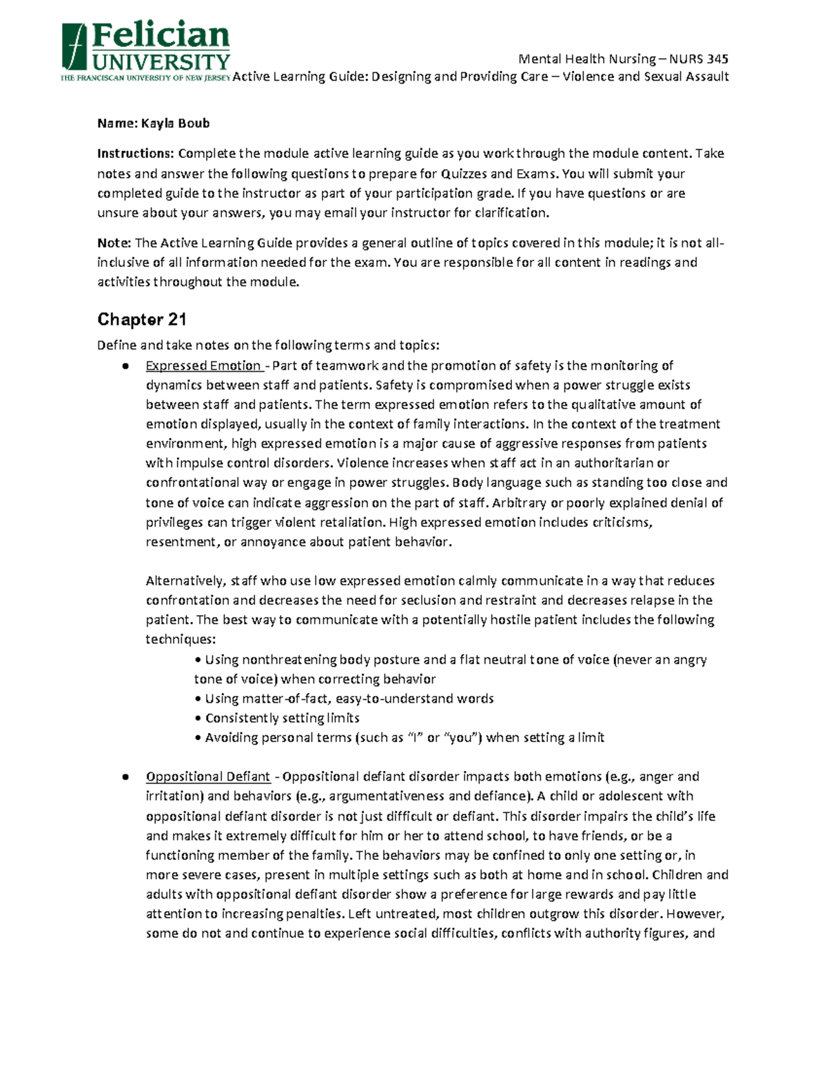 ALG 11 - Active learning guide 11 assignment for textbook - Active ...