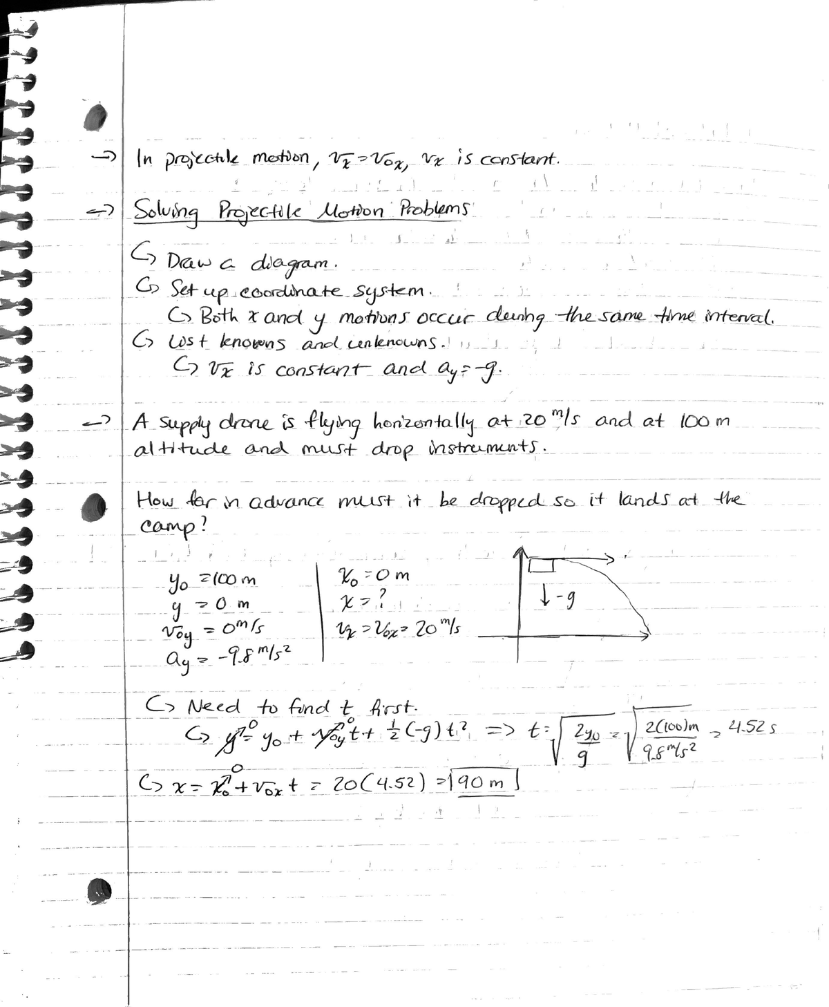 2D Kinematics - Projectile Motion - PHYS.1410 - Studocu