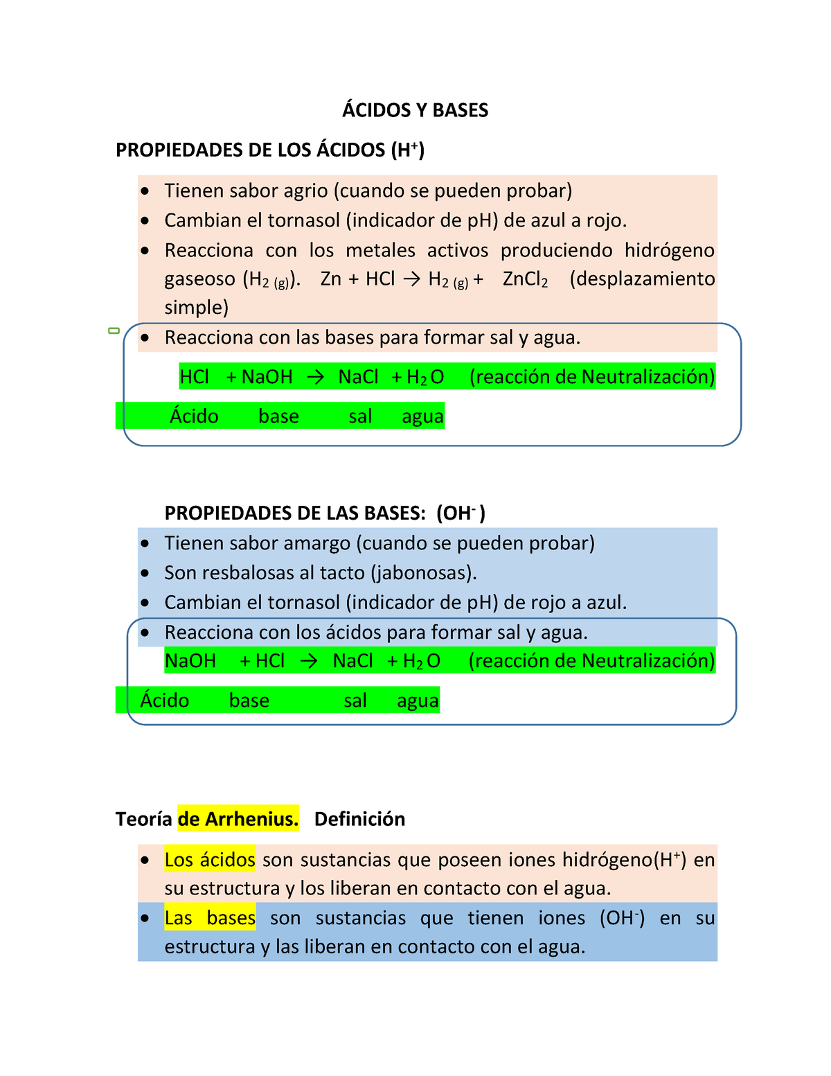 Ácidos Y Bases - ÁCIDOS Y BASES PROPIEDADES DE LOS ÁCIDOS (H+) Tienen ...