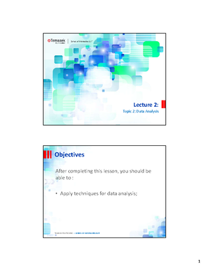 BUSINESS INTELLIGENCE PROJECT Lecture Topic 2 Part 1