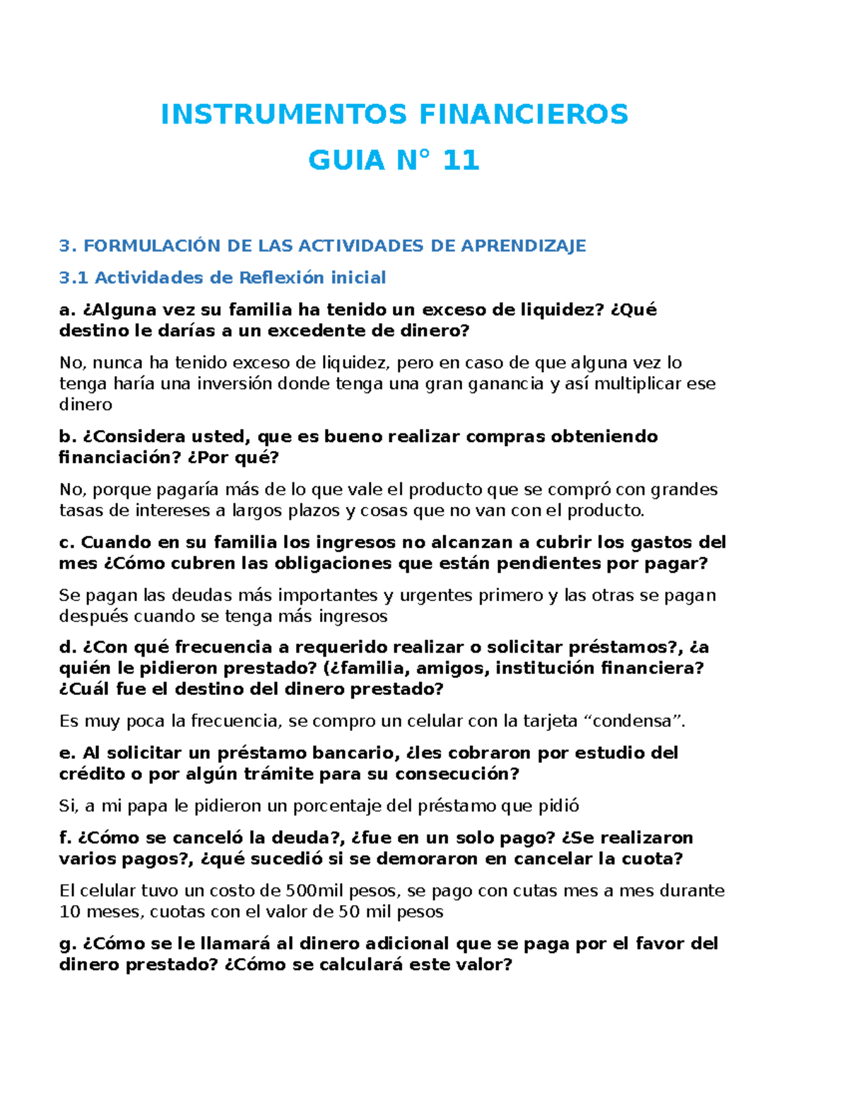 Instrumentos Financieros Guia 11 - INSTRUMENTOS FINANCIEROS GUIA N° 11 ...