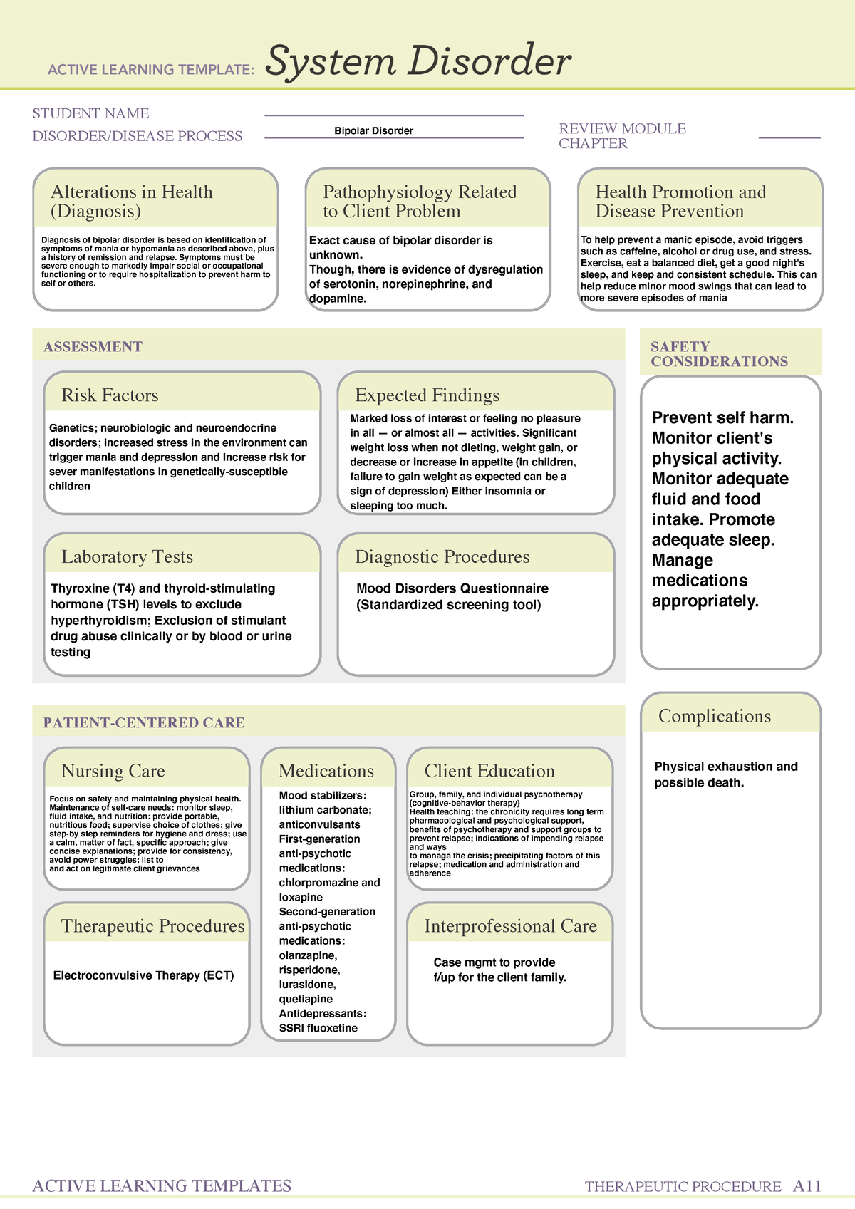 REMEDIATION TEMPLATE ASSIGNMENT FOR MED/SURG OR PHARM - NURS 321/AL ...