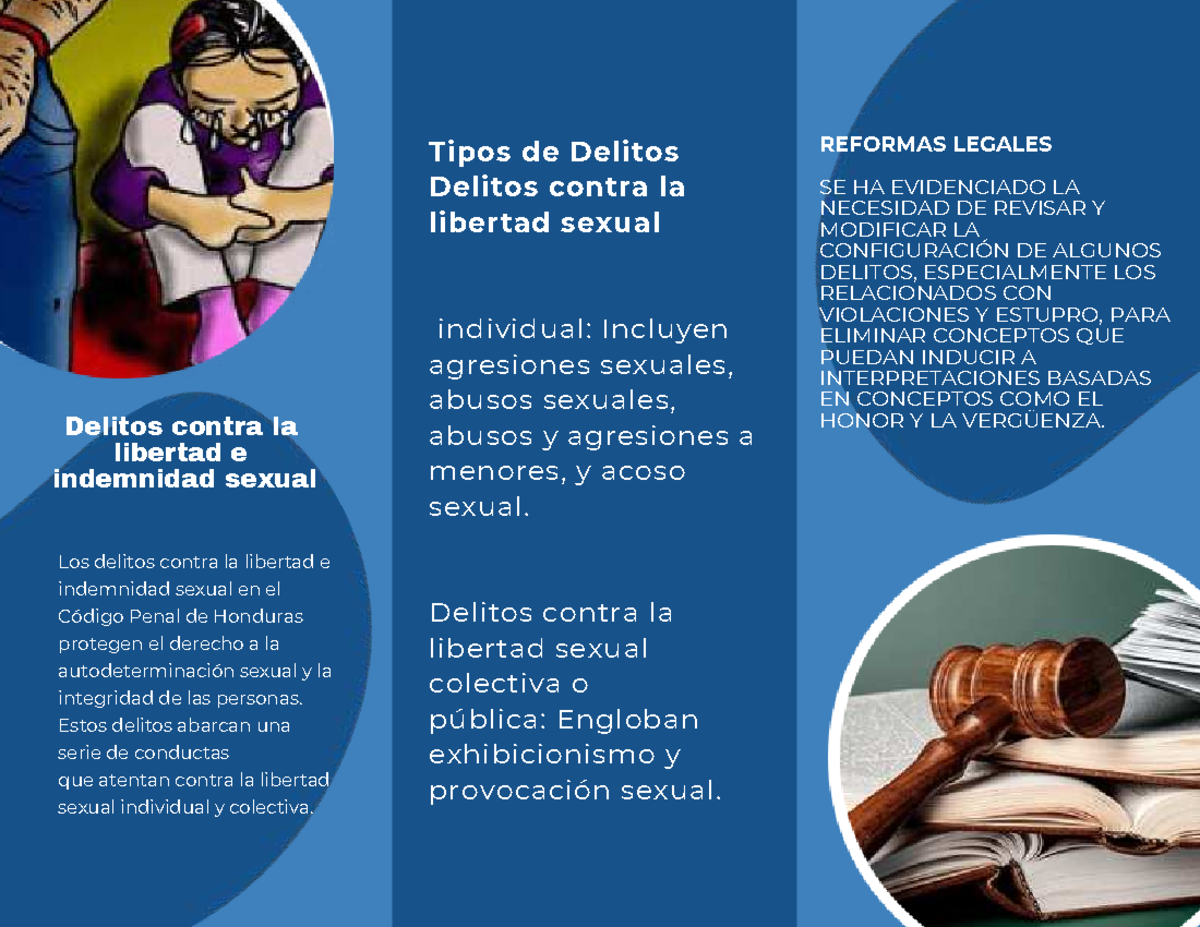 Trifolio sobre delitos contra la libertad e indemnidad sexual - Delitos