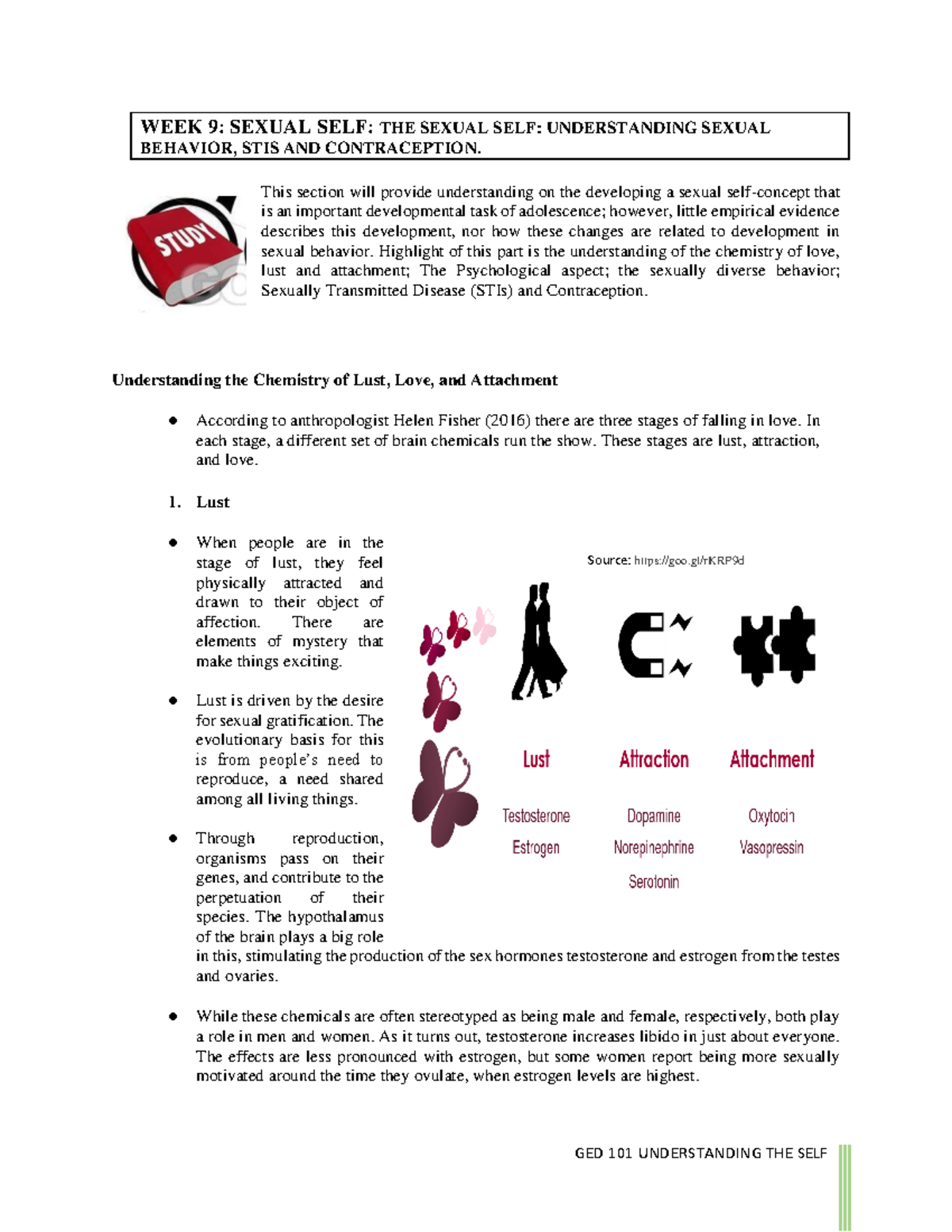 CHAPTER 9 - SEXUAL SELF: UNDERSTANDING SEXUAL BEHAVIOR, STIS AND ...